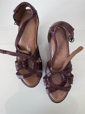 Born Women’s Dark Brown Leather Strappy Sandals